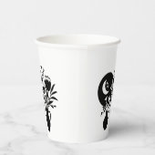 Boho bohemian floral sun moon pappbecher (Rechts)