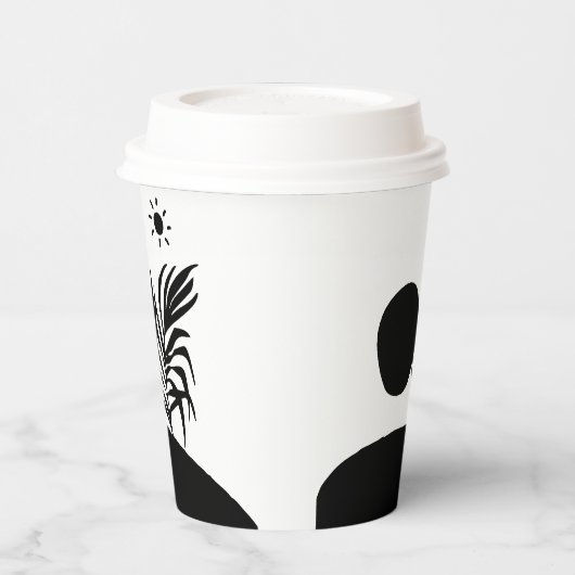 boho bohemian floral sun moon pappbecher (Links)