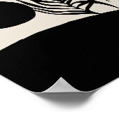 boho bohemian floral sun moon poster (Ecke)