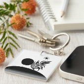 boho bohemian floral sun moon schlüsselanhänger (Vorderseite rechts)