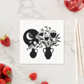 Boho bohemian floral sun moon serviette (Beispiel)