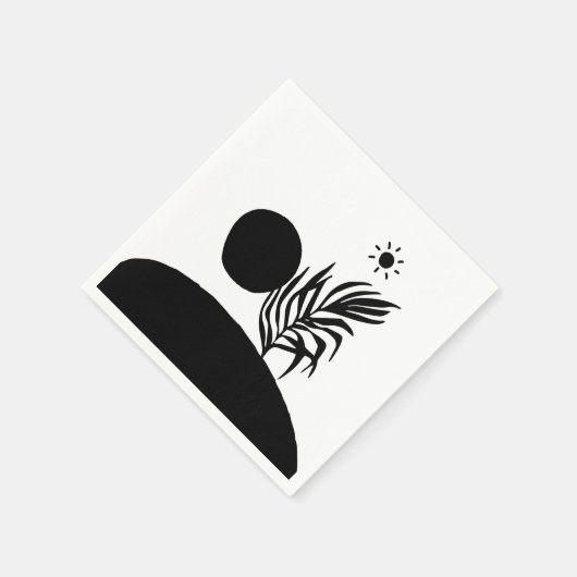 boho bohemian floral sun moon serviette (Ecke)