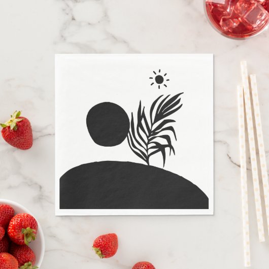 boho bohemian floral sun moon serviette (Beispiel)