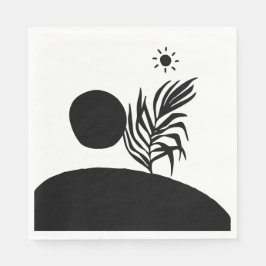 boho bohemian floral sun moon serviette