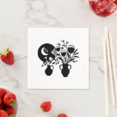 Boho bohemian floral sun moon serviette (Beispiel)