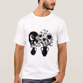 Boho bohemian floral sun moon T-Shirt (Vorderseite)