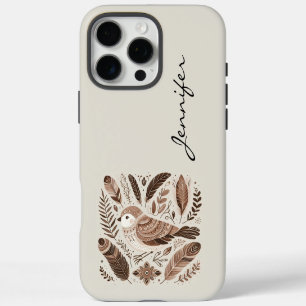 Boho Bohemian Vogel Feder iPhone / iPad Hülle iPhone 16 Pro Max Hülle