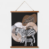 Boho Bohemian Wandkunst Zebra Leinwand Mutter Kind (Vorderseite)