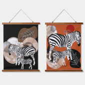 Boho Bohemian Wandkunst Zebra Leinwand Mutter Kind (Doppelt)