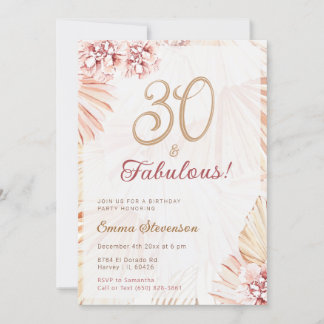 Boho Bohemisch 30 & Fabulous Ladys 30. Geburtstag  Einladung