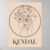 Boho Bohemisch Abstrakt-Minimalstil Poster (Vorne)