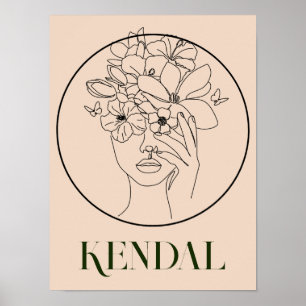 Boho Bohemisch Abstrakt-Minimalstil Poster