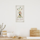 Boho Bohemisch Aim High Arrows Feathers Rustikales Poster (Küche)
