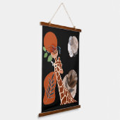 Boho Bohemisch Animal Modern Art Giraffe Deco Wandteppich Mit Holzrahmen (Gewinkelt)