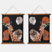Boho Bohemisch Animal Modern Art Giraffe Deco Wandteppich Mit Holzrahmen (Doppelt)