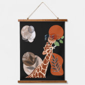 Boho Bohemisch Animal Modern Art Giraffe Deco Wandteppich Mit Holzrahmen (Vorderseite 2)