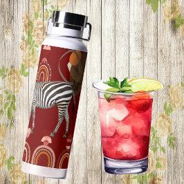 Boho Bohemisch Animals Rainbows Moderne Kunst Zebr Trinkflasche
