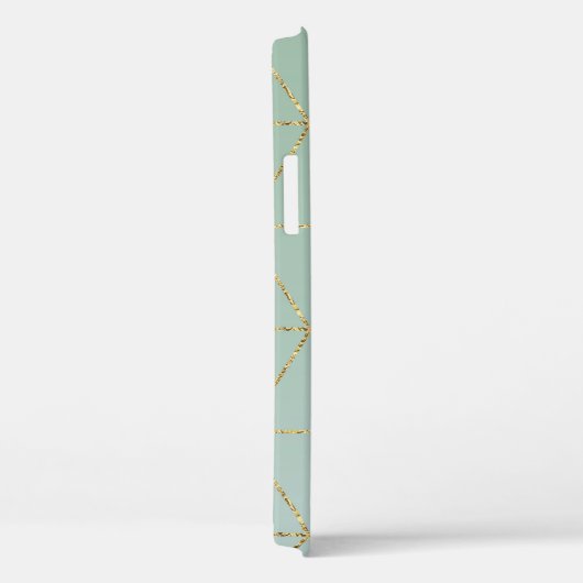 Boho Bohemisch Chic Gold & Mint Geometric Glam Case-Mate iPhone Hülle (Rückseite / Rechts)
