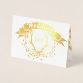 Boho Bohemisch Deer Antler und Rose Pink Wedding i Folienkarte (Vorderseite)