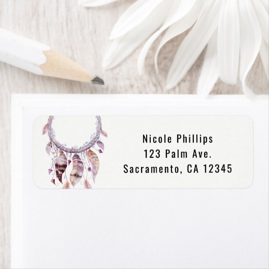 Boho Bohemisch Dream Catcher Feather Einladung (Insitu)