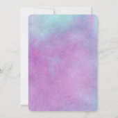 Boho Bohemisch Feather Lila Baby Dusche Einladung (Rückseite)