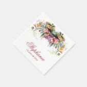 Boho Bohemisch Floral Grad Abschluss Serviette (Ecke)