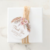 Boho Bohemisch Pampas Grass Babydusche Danke Geschenkanhänger (Beispiel)