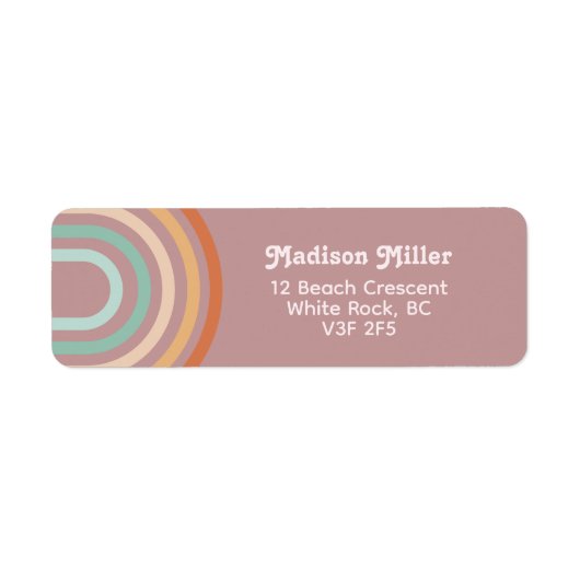 Boho Bohemisch Pastel Rainbow Mauve Hintergrund (Vorne)