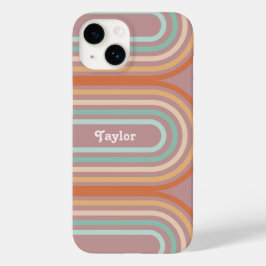 Boho Bohemisch Pastel Rainbow Mauve Hintergrund Case-Mate iPhone 14 Hülle