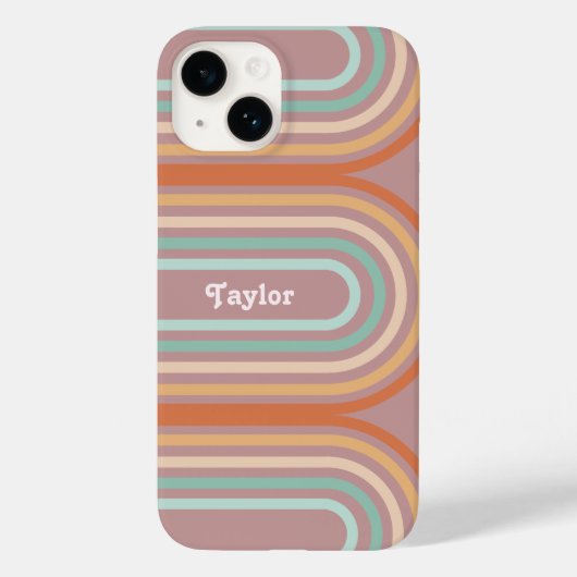 Boho Bohemisch Pastel Rainbow Mauve Hintergrund Case-Mate iPhone Hülle (Rückseite)