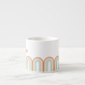 Boho Bohemisch Pastel Rainbow Mauve Hintergrund Espressotasse (Vorderseite)