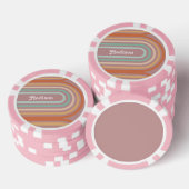 Boho Bohemisch Pastel Rainbow Mauve Hintergrund Pokerchips (Stapel)