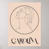 Boho Bohemische Abstrakt-Minimal-Poster Poster (Vorne)