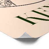 Boho Bohemische Abstrakt-Minimal-Poster Poster (Ecke)