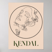 Boho Bohemische Abstrakt-Minimal-Poster Poster (Vorne)