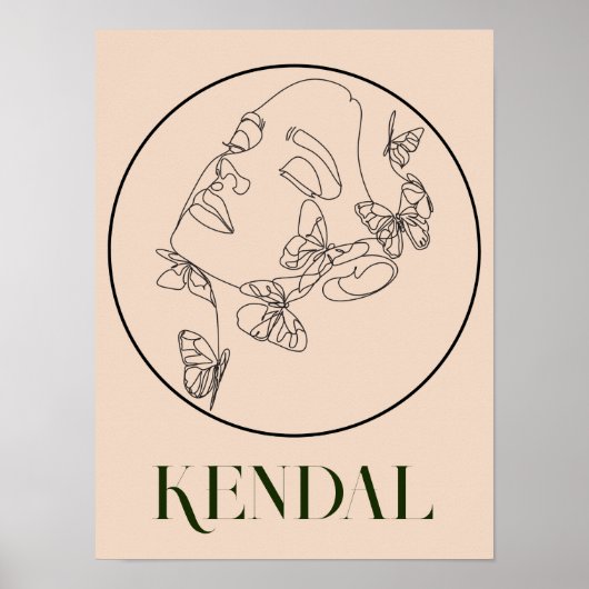 Boho Bohemische Abstrakt-Minimal-Poster Poster (Vorne)