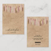 Boho Bohemische Kunsthandwerkspapiere mit Nekklass Visitenkarte (Vorne/Hinten)