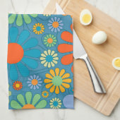 Boho Bohemische Retro bunte BlumenBlumen Geschirrtuch (Viertel Falte)