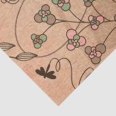 Boho Bohemische Retro bunte BlumenBlumen Seidenpapier (Detail)