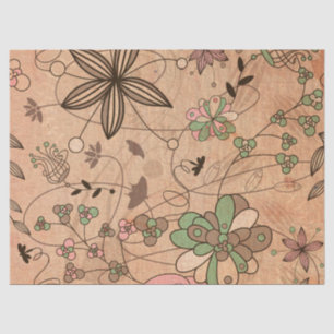 Boho Bohemische Retro bunte BlumenBlumen Seidenpapier