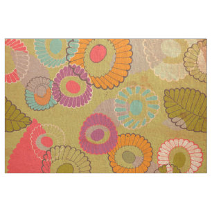 Boho Bohemische Retro bunte BlumenBlumen Stoff