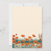 Boho Bohemische Rustikale Wildblume Einladung (Rückseite)