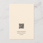 Boho Bohemische Wildblume Details QR Code Hochzeit Begleitkarte (Rückseite)