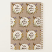 Boho, Bohemische Wildblumen, Schmetterlinge, Weize Planer (Rückseite)