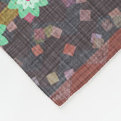Boho Bohemisches Retro buntes Muster Fleecedecke (Ecke)