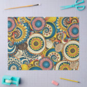 Boho Bohemisches Retro buntes Muster Seidenpapier (Basteln)