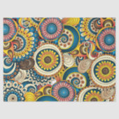 Boho Bohemisches Retro buntes Muster Seidenpapier (Vorderseite)