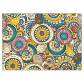 Boho Bohemisches Retro buntes Muster Tischdecke (Vorderseite (Horizontal))