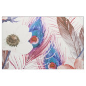 Boho Bohemisches Retro Pfau-Muster Stoff (Fat Quarter (45,7 x 55,9 cm))