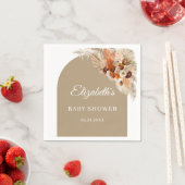 Boho-Boje-Pampas-Gras Terrakotta-Nickerchen Serviette (Beispiel)